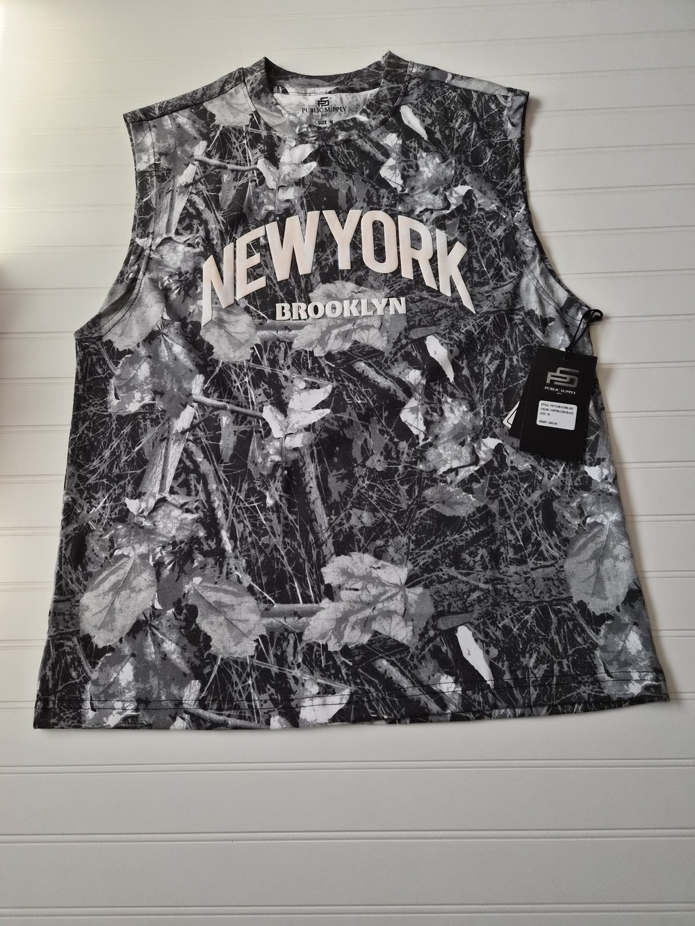 PSD NEWYORK Brooklyn Sleeveless Graphic Tank - Black & White - Picture 5 of 5